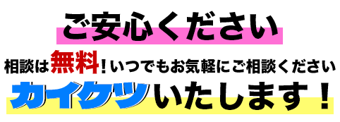 ご安心ください。カイケツいたします！